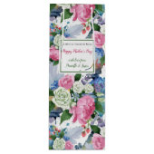 Floral Waterverf Moederdag Wijn Cadeautas (Voorkant)
