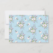 Floral Waterverf Morning Glory Handfasting RSVP Kaartje (Achterkant)