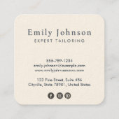 Floral Waterverf naaimachine Mode Vierkante Visitekaartje (Achterkant)