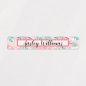Floral Waterverf Name Labels (Design 1)
