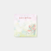 Floral Waterverf Name Post-it® Notes (Voorkant)