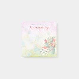 Floral Waterverf Name Post-it® Notes