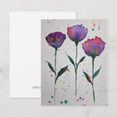 Floral Waterverf Notecard Notitiekaartje (Voorkant / Achterkant)