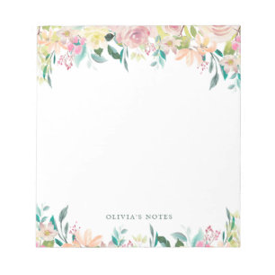 Floral Waterverf Notitieblok