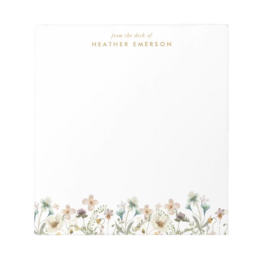 Floral Waterverf Notitieblok (Voorkant)