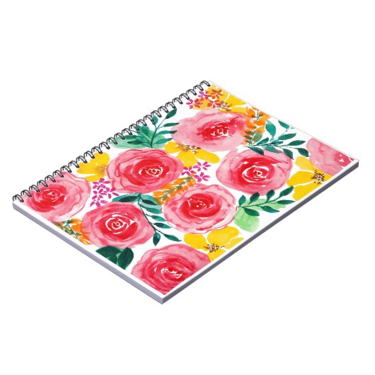 Floral-waterverf Notitieboek (Linkerzijde)