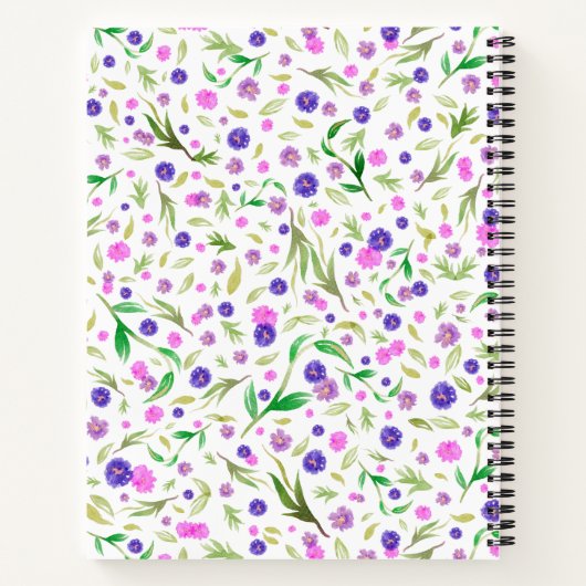 Floral Waterverf Notitieboek Journal voor Moms (Achterkant)