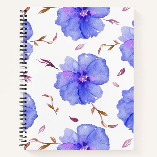 Floral Waterverf Notitieboek voor werk of journali (Voorkant)