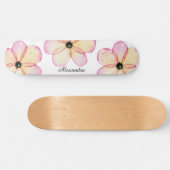 Floral Waterverf op maat Persoonlijk Skateboard (Horizontaal)