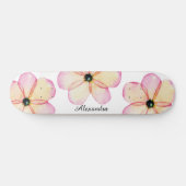 Floral Waterverf op maat Persoonlijk Skateboard (Horizontaal)