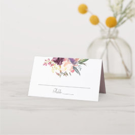Floral Waterverf Paarse Lavendel Place Card Plaatskaartje