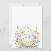 Floral Waterverf Paasbrunch en eierjacht Kaart (Achterkant)