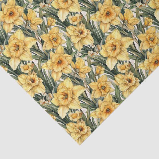 Floral Waterverf Paasdil Exclusief Tissuepapier (Detail)