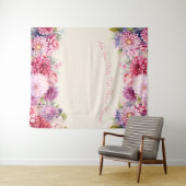 Floral Waterverf Party Foto Achtergrond Wandkleed (In Situ (horizontaal))