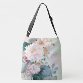 Floral Waterverf pastel Crossbody Tas (Achterkant)