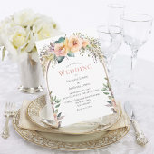 Floral Waterverf Pastel Lijst Weddenschap Kaart