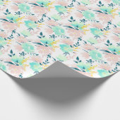 Floral Waterverf Pattern Cadeaupapier (Hoek)