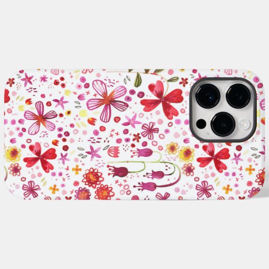 Floral Waterverf Pattern Case-Mate iPhone Case (Achterkant (horizontaal))