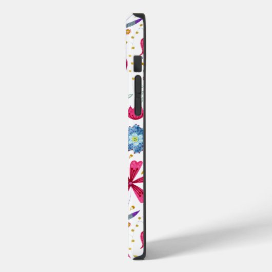 Floral Waterverf Pattern Case-Mate iPhone Case (Achterkant / Links)