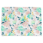 Floral Waterverf Pattern Groot Cadeauzakje (Voorkant)