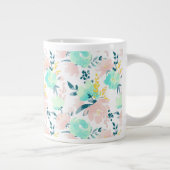 Floral Waterverf Pattern Grote Koffiekop (Rechts)