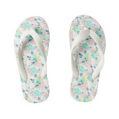 Floral Waterverf Pattern Kinder Teenslippers (Voetbed)