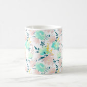 Floral Waterverf Pattern Koffiemok (Center)