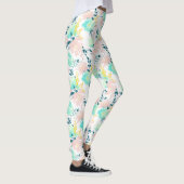 Floral Waterverf Pattern Leggings (Rechts)
