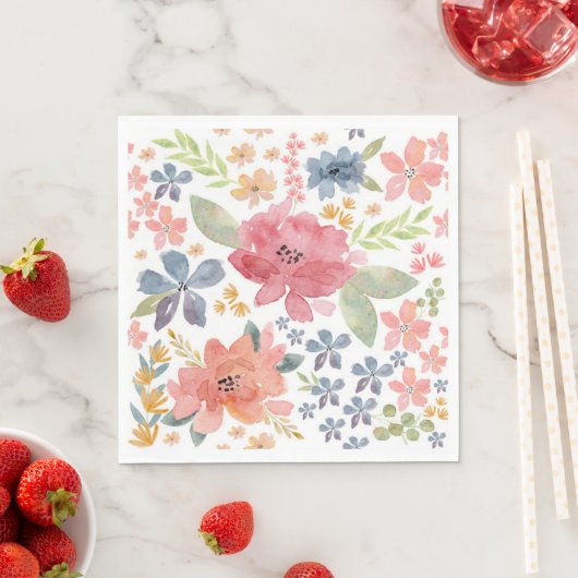 Floral Waterverf Pattern Servet (Insitu)