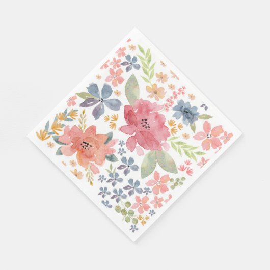 Floral Waterverf Pattern Servet (Hoek)