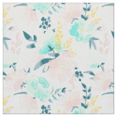 Floral Waterverf Pattern Stof (Close Up)