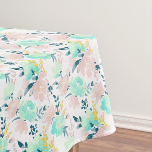 Floral Waterverf Pattern Tafelkleed (Voorbeeld)