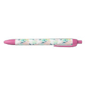 Floral Waterverf Pattern Zwarte Inkt Pen (Bodem)
