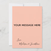  Floral Waterverf Peach Wedding Bedankkaart (Achterkant)