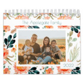 Floral Waterverf Photo Calendar Kalender (Hoes)