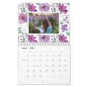 Floral Waterverf Photo Calendar Kalender (Mar 2026)