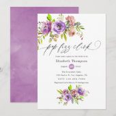 Floral Waterverf Pop Fizz Clink Vrijgezellenfeest Kaart (Voorkant / Achterkant)