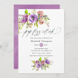 Floral Waterverf Pop Fizz Clink Vrijgezellenfeest Kaart