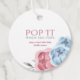 Floral Waterverf Pop het als ze Pop voor tassen Bedankjes Labels