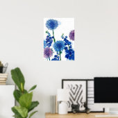 Floral-waterverf Poster (Thuiskantoor)