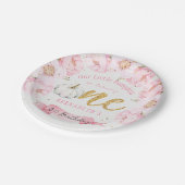 Floral Waterverf Pumpkin eerste verjaardag Papieren Bordje (Gekanteld)