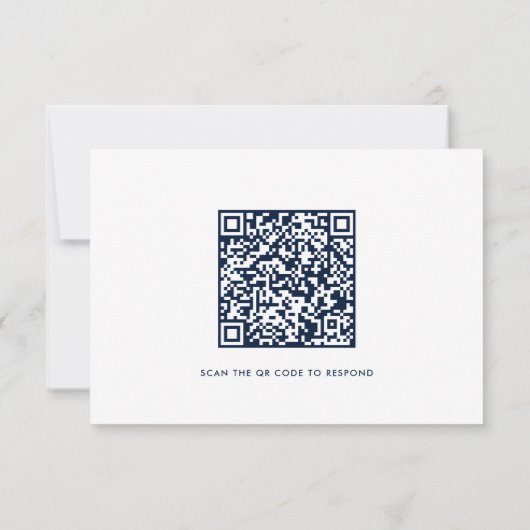 Floral Waterverf QR Code Weddenschap RSVP Kaartje (Achterkant)