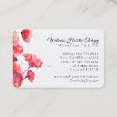 *~* Floral Waterverf Red Poppy Flower Modern Visitekaartje (Achterkant)