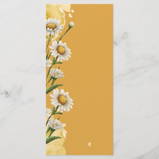 Floral waterverf roos bruiloft menus menu (Achterkant)