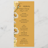 Floral waterverf roos bruiloft menus menu (Voorkant)