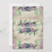 Floral Waterverf Roos sparen de datum Save The Date (Achterkant)