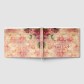 Floral Waterverf Roos Wedding Guest Book Gastenboek (Volledig)