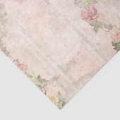 Floral Waterverf roze bloemen Collage Art Tissuepapier (Detail)