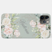 Floral Waterverf roze groen goud personaliseren Case-Mate iPhone Case (Achterkant (horizontaal))
