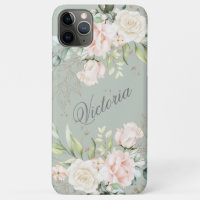 Floral Waterverf roze groen goud personaliseren